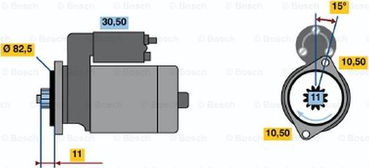 BOSCH 0 986 014 271 - Стартер autospares.lv