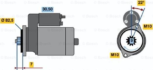 BOSCH 0 986 014 761 - Стартер autospares.lv