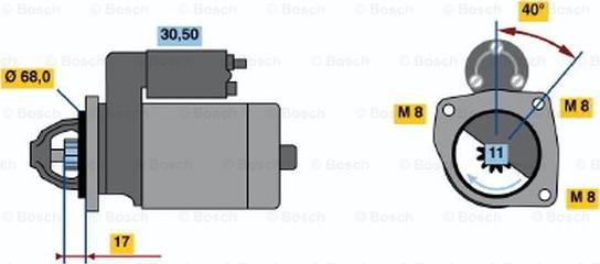 BOSCH 0 986 014 770 - Стартер autospares.lv