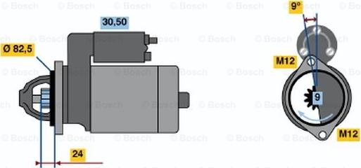 BOSCH 0 986 015 540 - Стартер autospares.lv