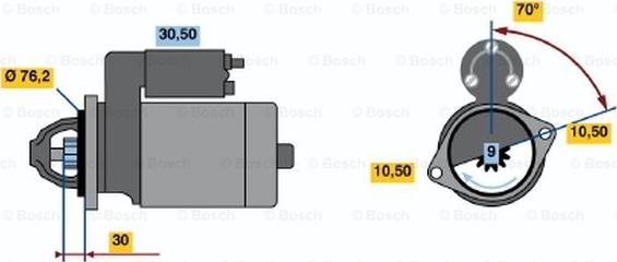 BOSCH 0 986 015 560 - Стартер autospares.lv