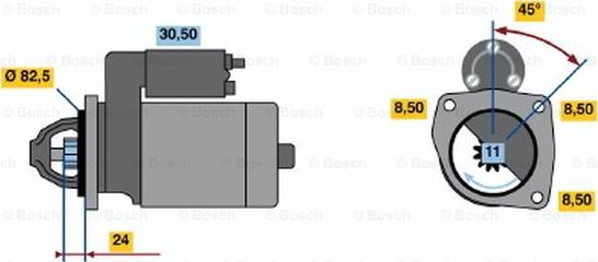 BOSCH 0 986 015 610 - Стартер autospares.lv