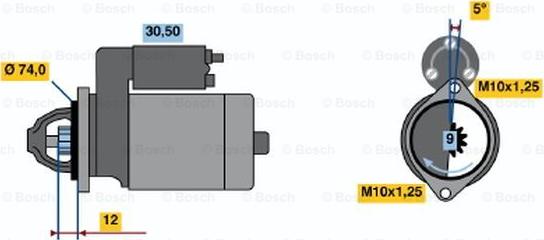 BOSCH 0 986 015 031 - Стартер autospares.lv