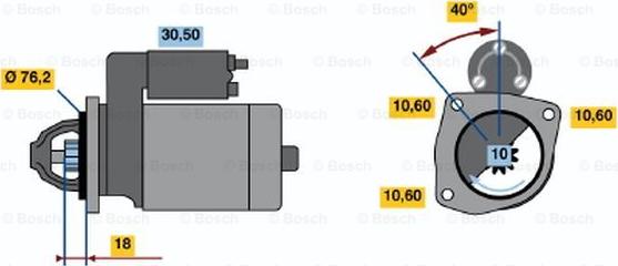 BOSCH 0 986 015 190 - Стартер autospares.lv