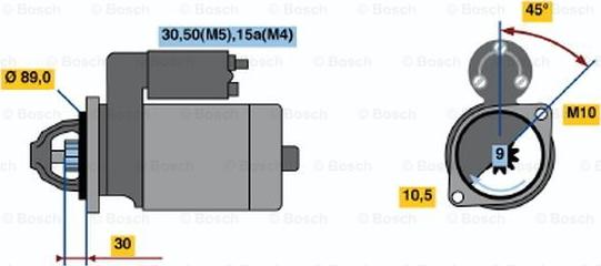 BOSCH 0 986 015 740 - Стартер autospares.lv