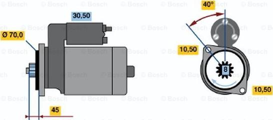 BOSCH 0 986 015 751 - Стартер autospares.lv