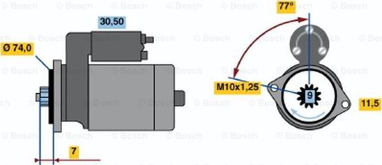 BOSCH 0 986 016 441 - Стартер autospares.lv