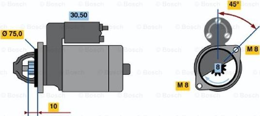 BOSCH 0 986 016 451 - Стартер autospares.lv