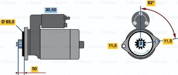 BOSCH 0 986 016 431 - Стартер autospares.lv