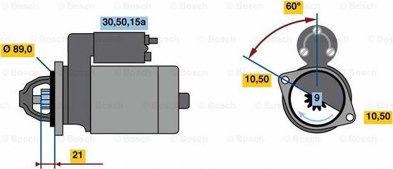 BOSCH 0 986 016 560 - Стартер autospares.lv