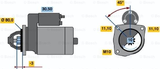 BOSCH 0 986 016 611 - Стартер autospares.lv