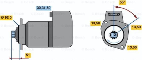 BOSCH 0 986 016 100 - Стартер autospares.lv