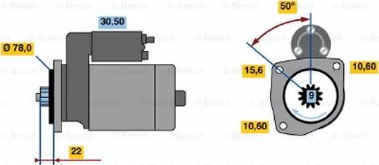 BOSCH 0 986 016 171 - Стартер autospares.lv