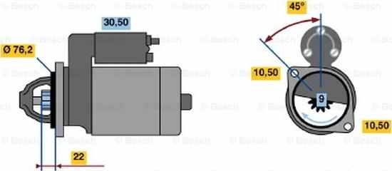 BOSCH 0 986 016 860 - Стартер autospares.lv