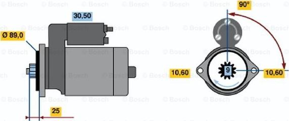 BOSCH 0 986 016 261 - Стартер autospares.lv