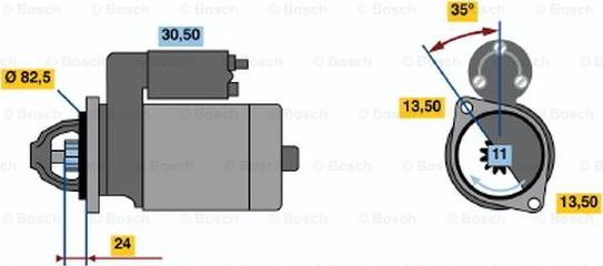 BOSCH 0 986 016 200 - Стартер autospares.lv