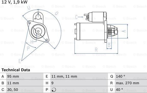 BOSCH 0 986 016 740 - Стартер autospares.lv