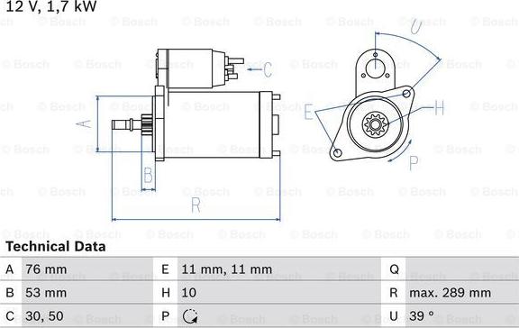 BOSCH 0 986 016 700 - Стартер autospares.lv