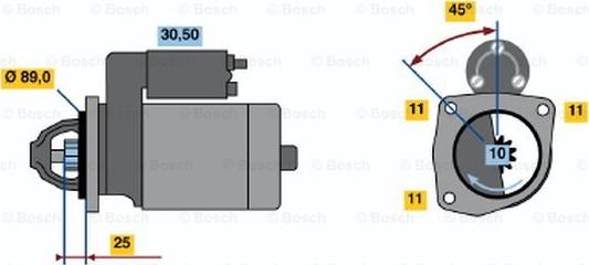 BOSCH 0 986 010 960 - Стартер autospares.lv