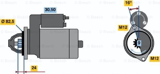 BOSCH 0 986 010 900 - Стартер autospares.lv