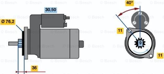 BOSCH 0 986 010 920 - Стартер autospares.lv