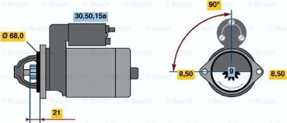 BOSCH 0 986 014 860 - Стартер autospares.lv