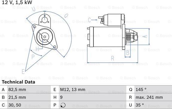 BOSCH 0 986 010 850 - Стартер autospares.lv