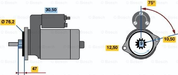 BOSCH 0 986 010 360 - Стартер autospares.lv