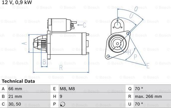 BOSCH 0 986 010 200 - Стартер autospares.lv