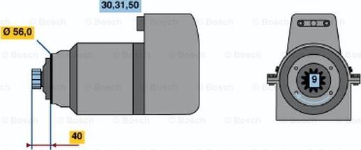 BOSCH 0 986 011 440 - Стартер autospares.lv