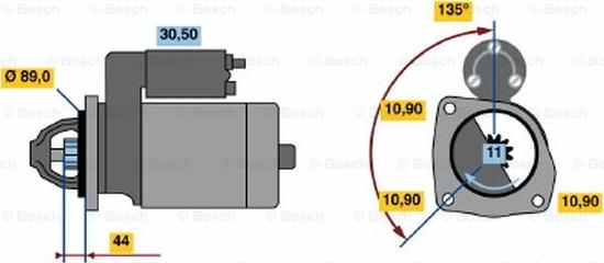 BOSCH 0 986 011 170 - Стартер autospares.lv