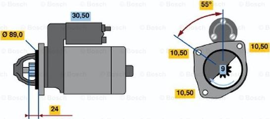 BOSCH 0 986 011 790 - Стартер autospares.lv