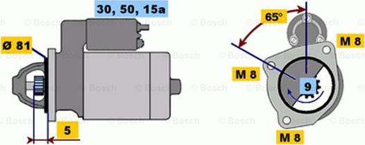 BOSCH 0 986 011 780 - Стартер autospares.lv