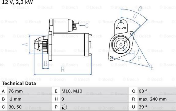 BOSCH 0 986 018 910 - Стартер autospares.lv