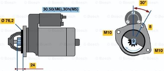 BOSCH 0 986 018 460 - Стартер autospares.lv