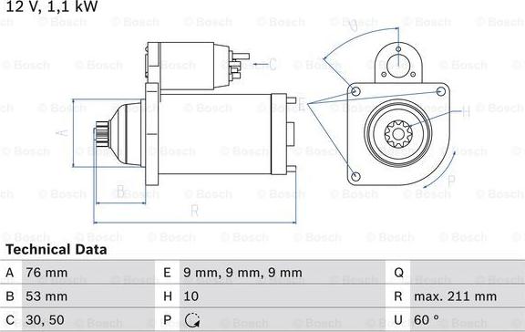 BOSCH 0 986 018 470 - Стартер autospares.lv