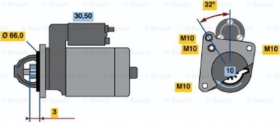 BOSCH 0 986 018 591 - Стартер autospares.lv