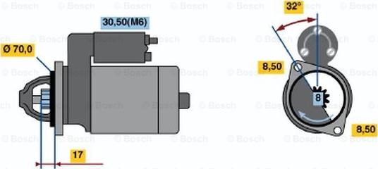 BOSCH 0 986 018 571 - Стартер autospares.lv