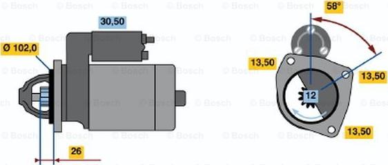 BOSCH 0 986 018 641 - Стартер autospares.lv