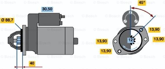 BOSCH 0 986 018 651 - Стартер autospares.lv