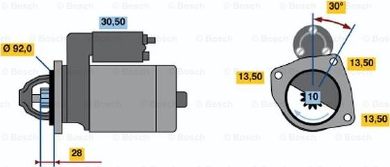 BOSCH 0 986 018 161 - Стартер autospares.lv