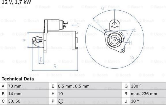 BOSCH 0 986 018 180 - Стартер autospares.lv