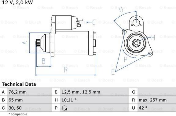 BOSCH 0 986 018 390 - Стартер autospares.lv