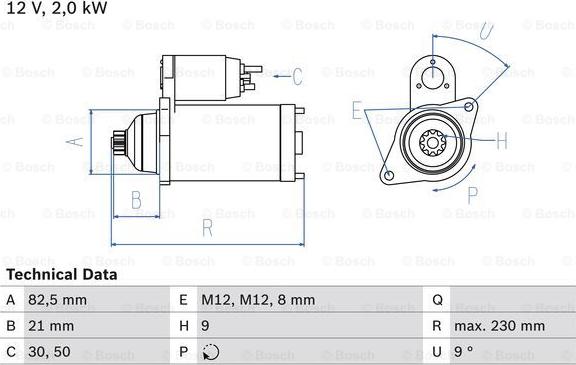 BOSCH 0 986 018 380 - Стартер autospares.lv