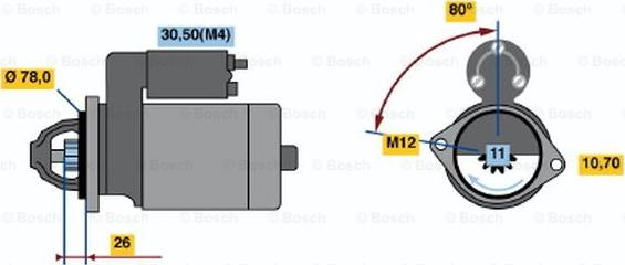 BOSCH 0 986 018 331 - Стартер autospares.lv