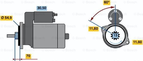 BOSCH 0 986 018 761 - Стартер autospares.lv