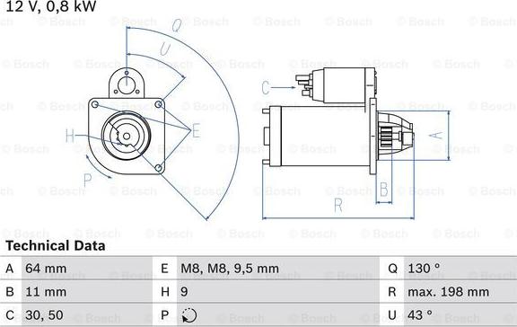 BOSCH 0 986 013 940 - Стартер autospares.lv