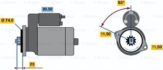 BOSCH 0 986 013 981 - Стартер autospares.lv