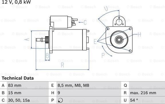 BOSCH 0 986 013 590 - Стартер autospares.lv