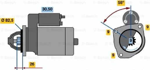 BOSCH 0 986 013 640 - Стартер autospares.lv